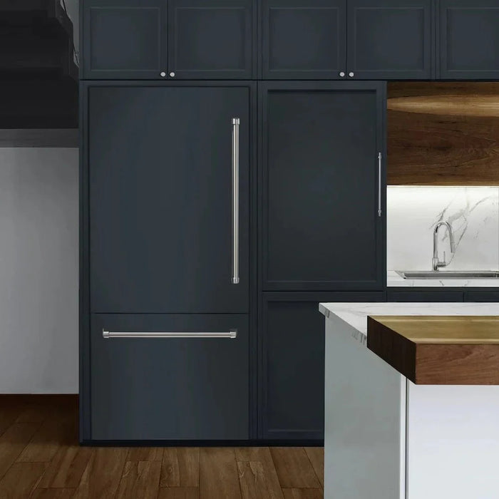 ZLINE 36" Panel Ready Built-In Bottom Freezer Refrigerator,Water Dispenser, Ice Maker, RBIT-3609K