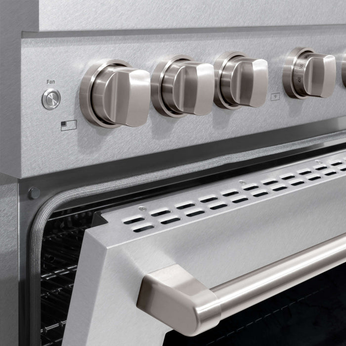 ZLINE 48"Paramount Dual Fuel Range DuraSnow® Brass Burners SDRS-BR-4809K