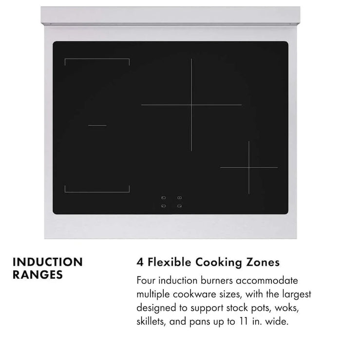 ZLINE 30" Paramount Induction Range, Cooktop, Electric Convection Oven, Satin Stainless Steel SINRSZ-3009K