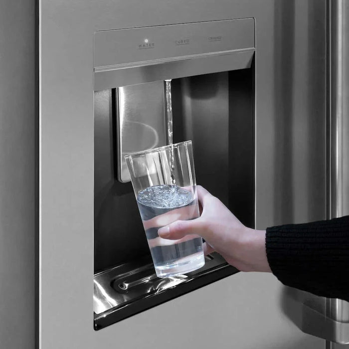 ZLINE 36" Refrigerator, Water, Ice Dispenser, Fingerprint Resistant, RSMZ-W-36-FG09K