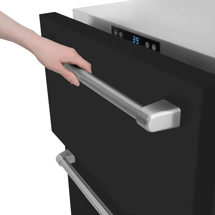 ZLINE 24" Touchstone 168 Can Outdoor-Rated Dual Refrigerator Drawer09K