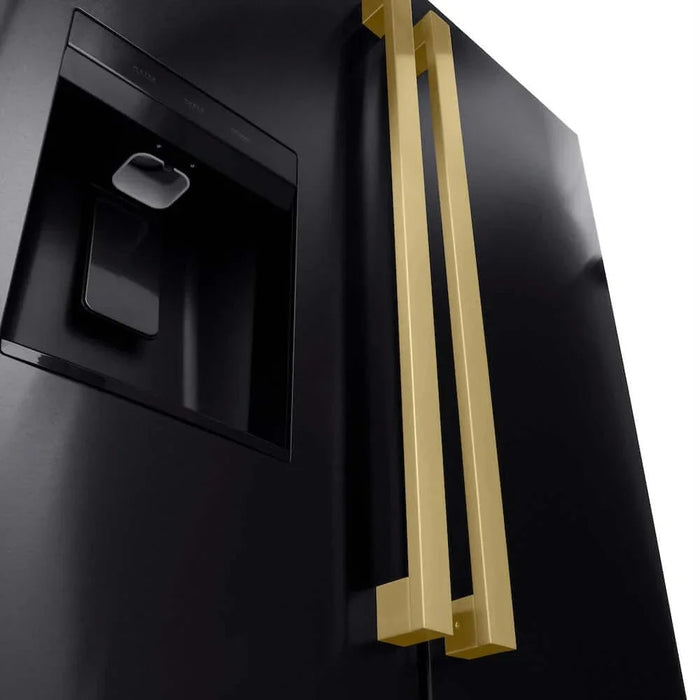 ZLINE 36" Refrigerator, Water, Ice Dispenser, Black Stainless, RSMZ-W36-BS-FCB09K