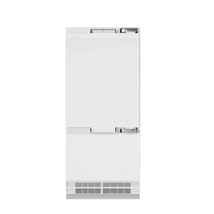 ZLINE 36" Panel Ready Built-In Bottom Freezer Refrigerator,Water Dispenser, Ice Maker, RBIT-3609K