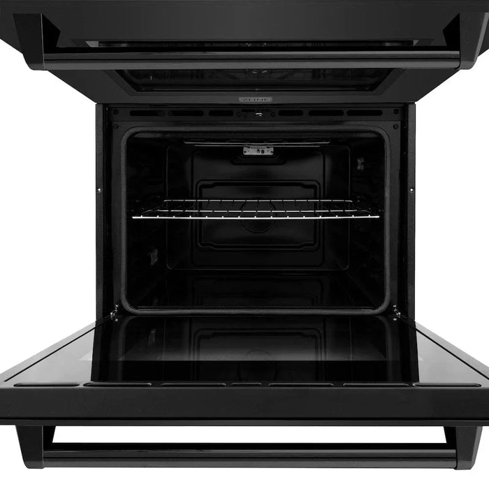 ZLINE 30"Professional True Convection Double Wall Oven, Air Fry, Self Clean Black Stainless Steel WADB-3009K