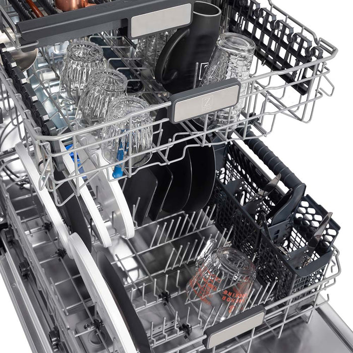 ZLINE Autograph 24" Dishwasher, White Door, Bronze DWMTZ-WM-24-CB09K