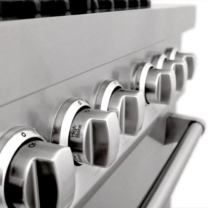ZLINE 48" Dual Fuel Range, DuraSnow Stainless, Brass Burners, Griddle RAS-SN-BR-GR-4809K