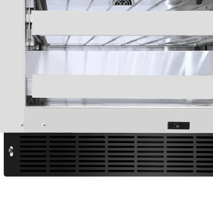 ZLINE 24" Touchstone Dual Zone 44 Bottle Wine Cooler Black Stainless Steel Glass Door RWDO-BS-2409K