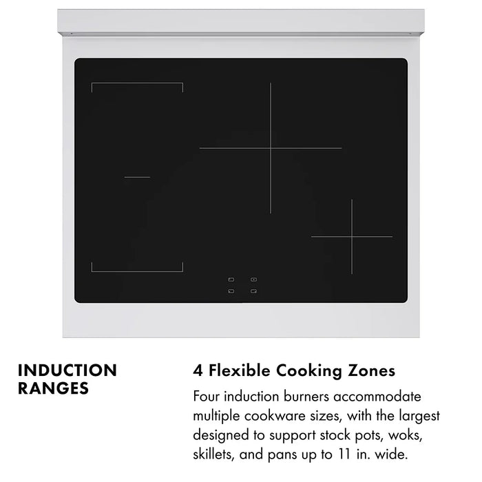 ZLINE 30" Paramount Induction Range, Cooktop, Electric Convection Oven, Accents SINRBZ-3009K