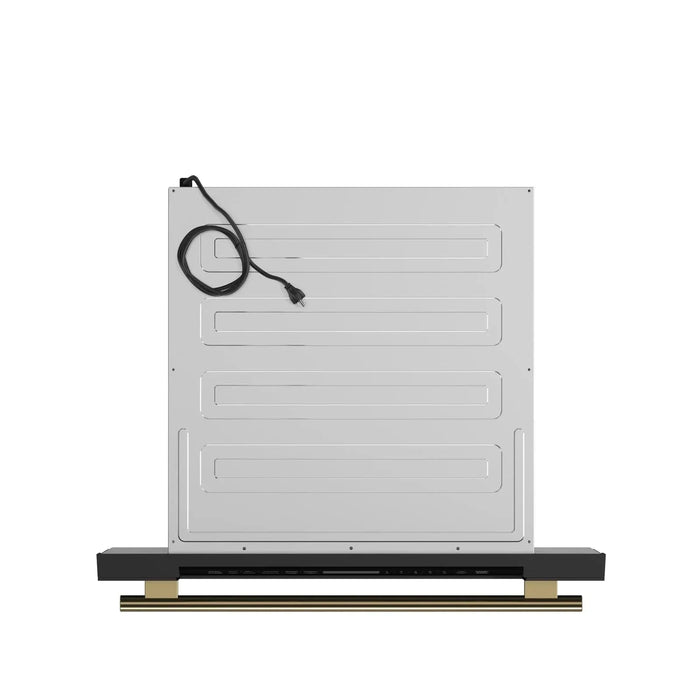 Forno 30" Microwave Drawer Black with Antique Brass, FMWDR3000-30BLK09K