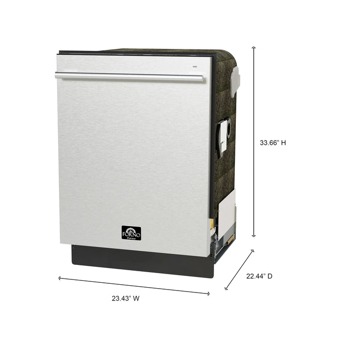 Forno Espresso 24" Built-In Tall Tub Dishwasher, Stainless Steel, Silver, FDWBI8035-24S09K