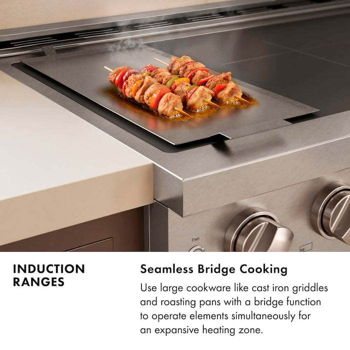 ZLINE 30" Paramount Induction Range, Cooktop, Electric Convection Oven, Satin Stainless Steel SINRSZ-3009K