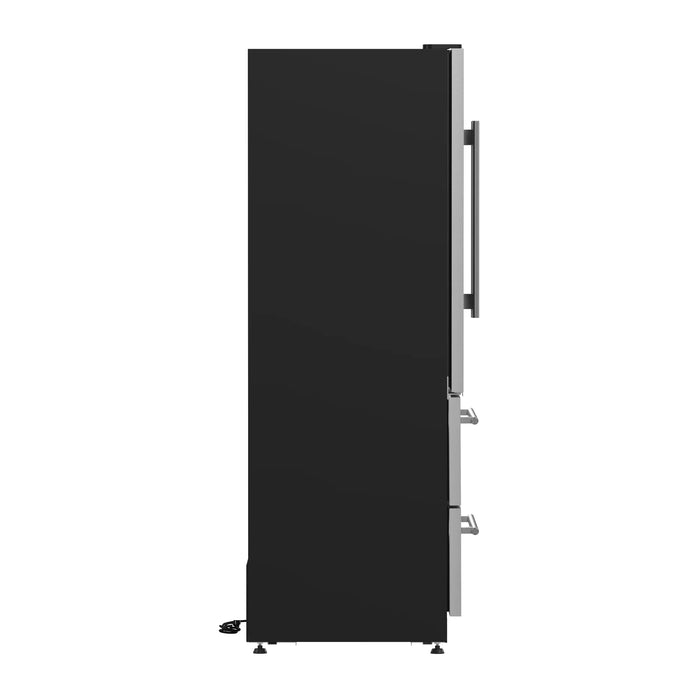 FORNO Campania 32" 120 Bottle Triple Zone French Door Wine Cooler FWCDR6635-32S09K