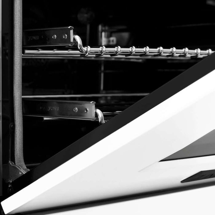 ZLINE 60"Autograph Range Dual Fuel, DuraSnow, White Door,RASZ-WM-60-MB09K
