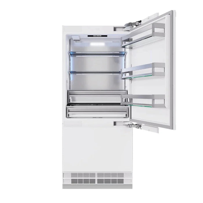 ZLINE 36" Panel Ready Built-In Bottom Freezer Refrigerator,Water Dispenser, Ice Maker, RBIT-3609K