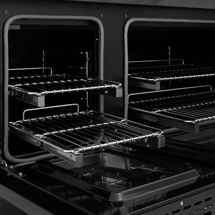 ZLINE 48" Paramount Dual Fuel Range DuoPro™ Cooktop, Electric Convection Oven, Black Satin Stainless Steel PSDRBS-4809K
