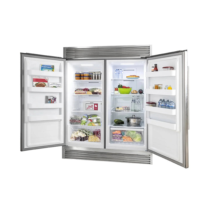 Forno Appliance Package - 48" Dual Fuel Range, Wall Mount Range Hood, 60" Refrigerator FBDL-017-02US09K