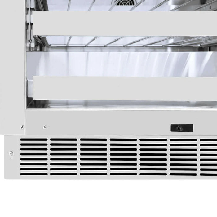 ZLINE Autograph 24" Dual Zone 44 Bottle Wine Cooler With Stainless Steel Glass Door, Helix Handle, Accents RWDOZ-GS-24-KCB09K