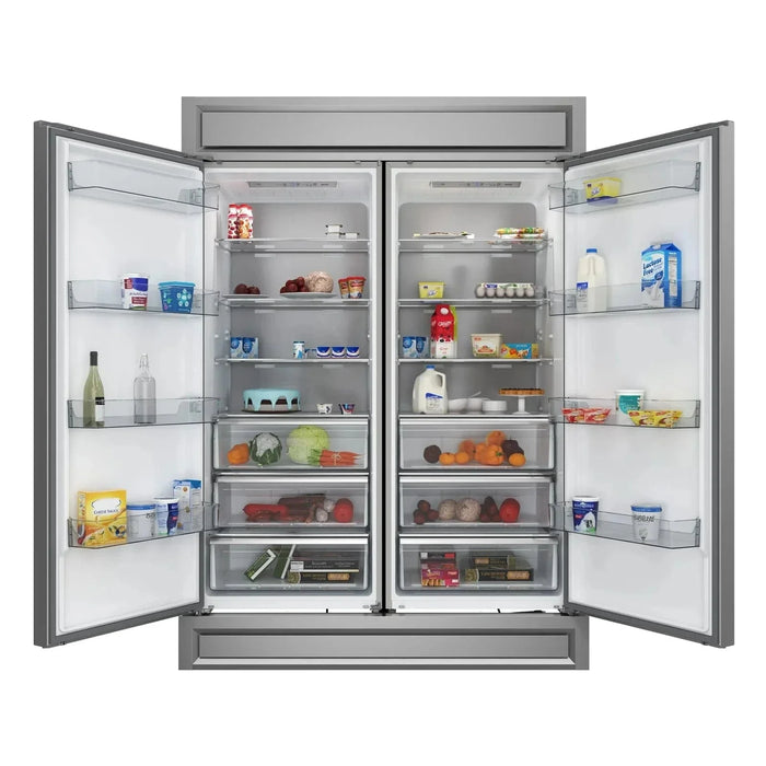 Forno 60" Maderno 2-Piece Convertible Built-In Refrigerator/Freezer with Decorative Grill Trim, 27.2 cu.ft. FFFFD1722-60S09K