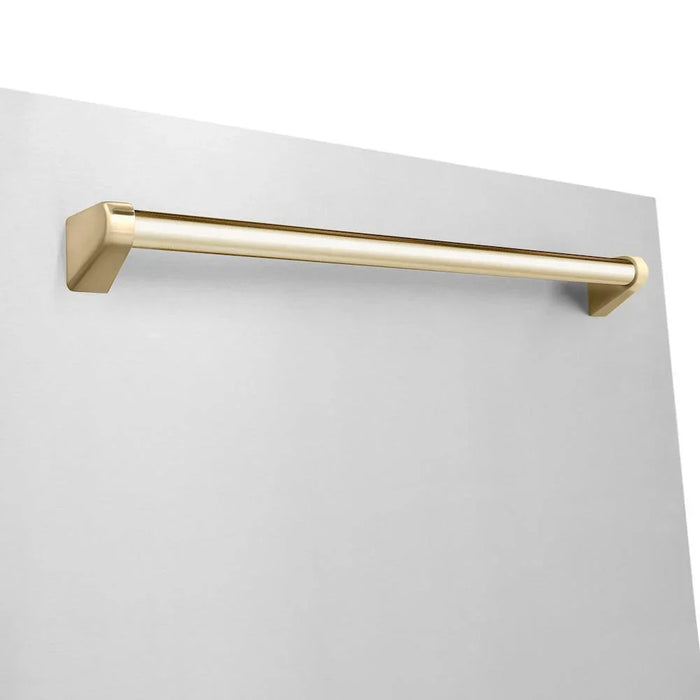 ZLINE Autograph Edition 48"Kitchen Package, Stainless Steel Dual Fuel Range, Range Hood, Dishwasher and Refrigeration, 4KAPR-RARHDWM48-G09K