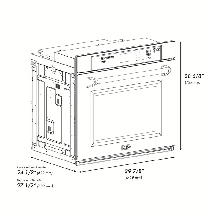 ZLINE 30" Oven ASW30 & Microwave MWO24 Bundle09K