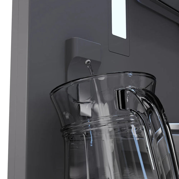 ZLINE Autograph Edition 36" French Door Built-In Bottom Freezer Refrigerator, Water Dispenser, Ice Maker, Stainless Steel, Graphite Gray Interior, Helix Handles GRBIVZ-30436KCB09K