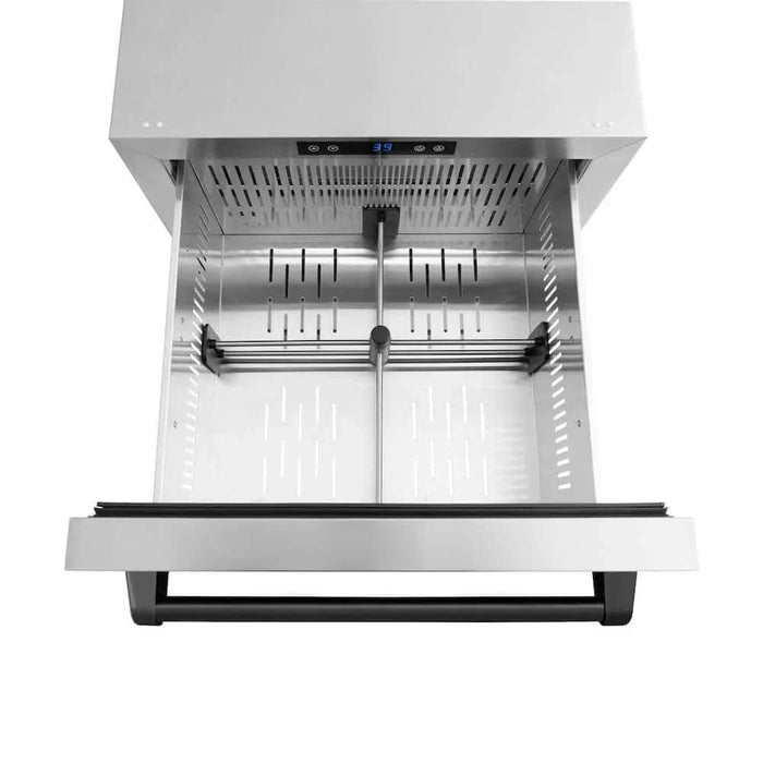 ZLINE 24" Touchstone 168 Can Outdoor-Rated Dual Refrigerator Drawer, Matte Black, RDSOZ-ST-24-MB09K