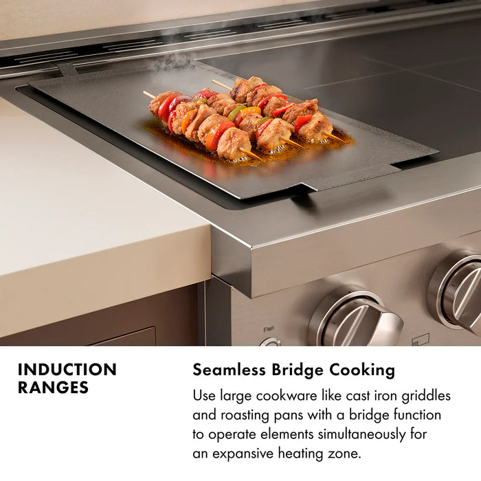ZLINE Paramount Induction Range, Cooktop, Electric Convection Oven SINR-BLM09K
