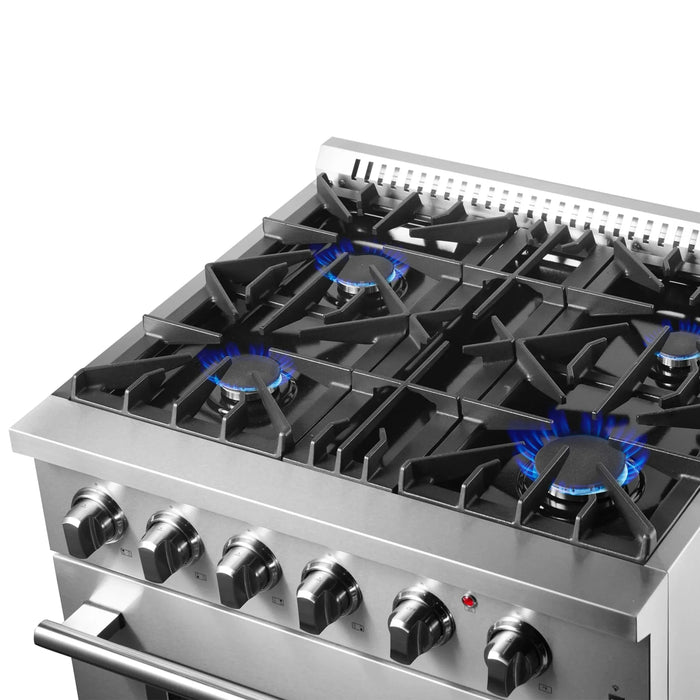 FORNO Marco 30" Dual Fuel Range FFSGS6197-3009K