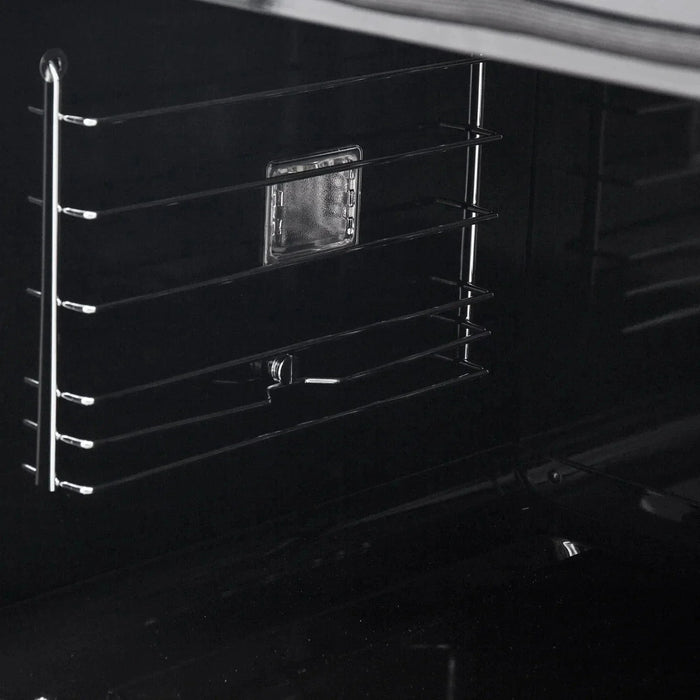 Forno Asti 30" Double Electric Wall Oven, Upper French Doors, Black with Antique Brass Trim, FBOEL1340-30BLK09K