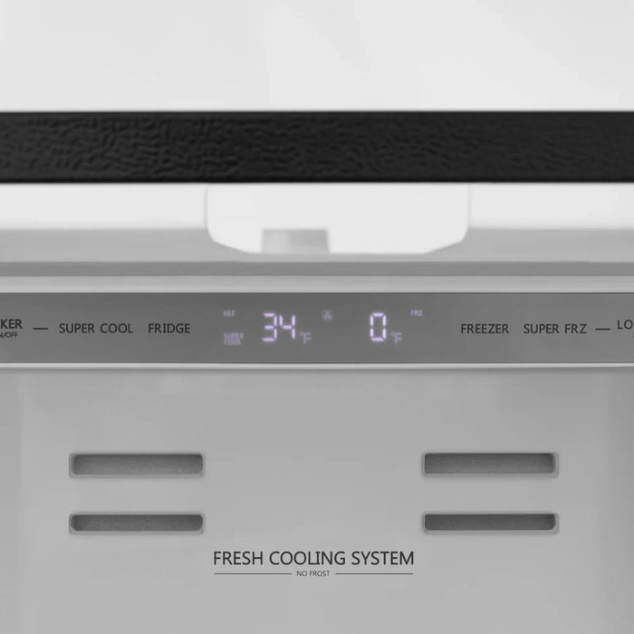 ZLINE Autograph Edition 36" Counter-Depth French Door Refrigerator, Ice Maker, Fingerprint-Resistant Stainless Steel, Helix Handles RFMZ-36-KCB09K