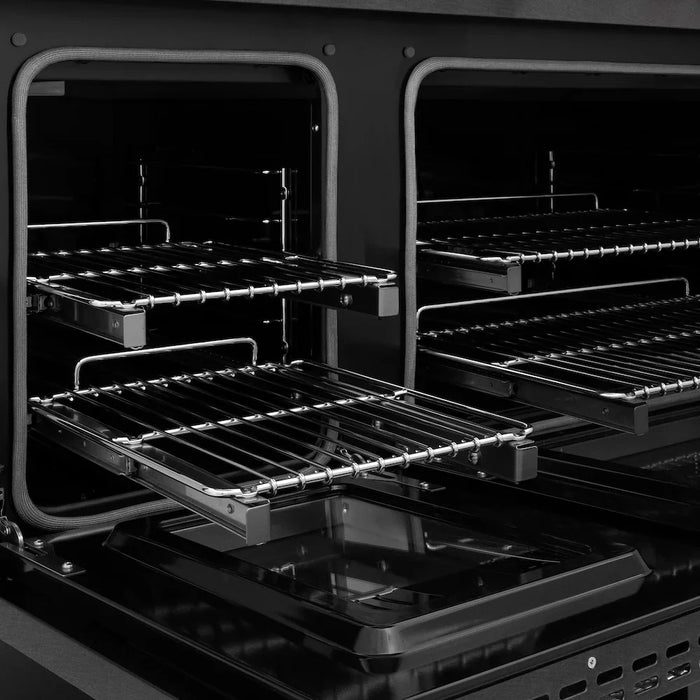 ZLINE 48" Paramount Gas Range DuoPro™ Cooktop, Convection Gas Oven, Black Satin Stainless Steel PSGRBSZ-48-CB09K