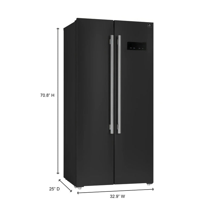 FORNO Espresso Salerno 33" Refrigerator FFRBI1805-33BLK09K