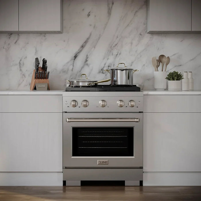 ZLINE 30" Paramount Gas Range DuoPro™ Cooktop, Convection Gas Oven PSGR3009K