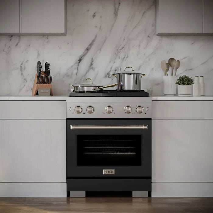 ZLINE 30" Paramount Gas Range DuoPro™ Cooktop, Convection Gas Oven PSGR-BLM-3009K