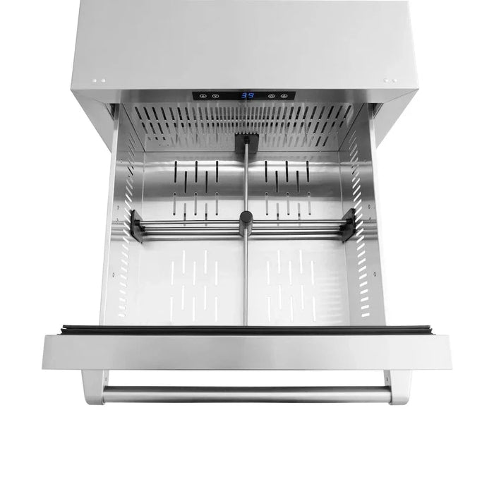 ZLINE 24" Touchstone 168 Can Outdoor-Rated Dual Refrigerator Drawer, Stainless Steel, RDSO-ST-2409K