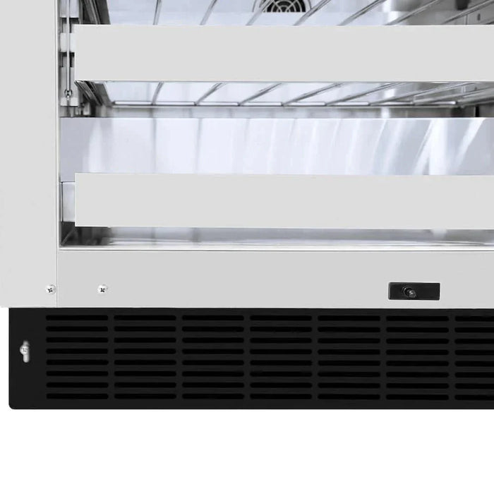 ZLINE 24" Touchstone Dual Zone 44 Bottle Wine Cooler Black Matte Glass Door RWDO-BLM-2409K