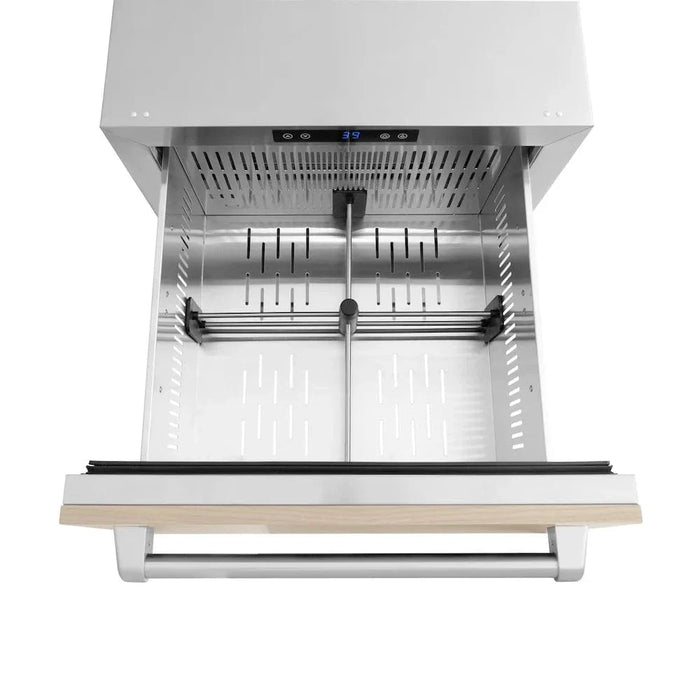 ZLINE 24" Touchstone 168 Can Outdoor-Rated Dual Refrigerator Drawer, Panel Ready, RDSPO-2409K