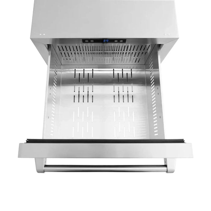 ZLINE 24" Touchstone 168 Can Outdoor-Rated Dual Refrigerator Drawer, Stainless Steel, RDSO-ST-2409K