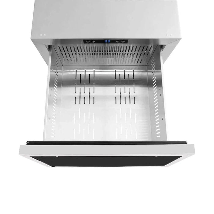 ZLINE 24" Touchstone 168 Can Outdoor-Rated Dual Refrigerator Drawer, Panel Ready Champagne Bronze, RDSPOZ-24-CB09K