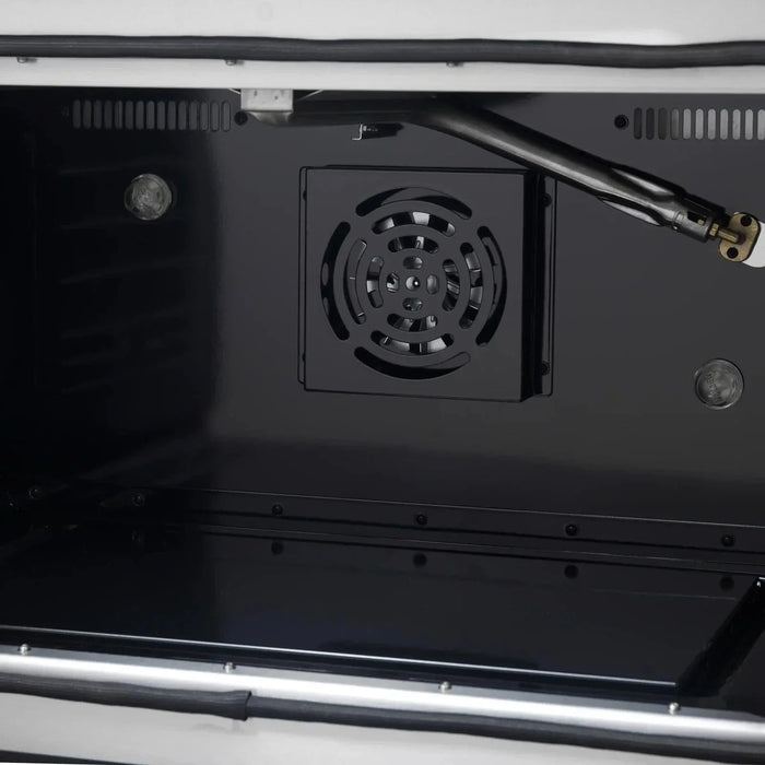 Forno Galiano 36." French Door All Gas Range, Black, Antique Brass Trim,FFSGS6444-36BLK09K