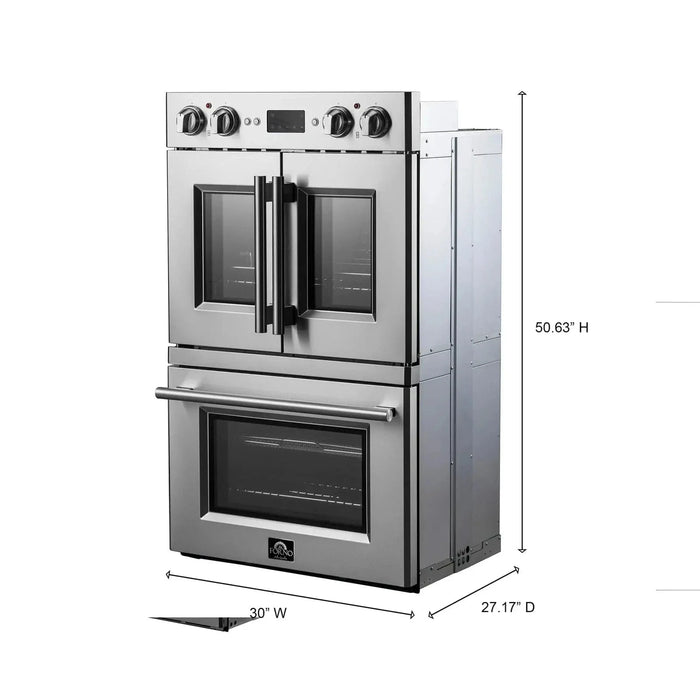 Forno Gallico 30" Electric French Door Double Oven, FBOEL1388-3009K