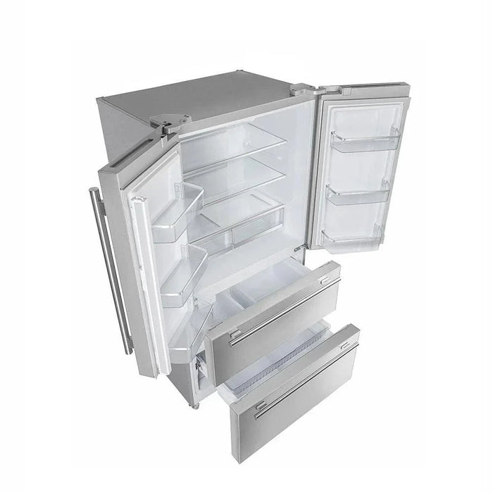 FORNO 2-Piece Appliance Package- 30" Gas Range, 36" French Door Refrigerator Stainless Steel FBDL-020-02-US09K