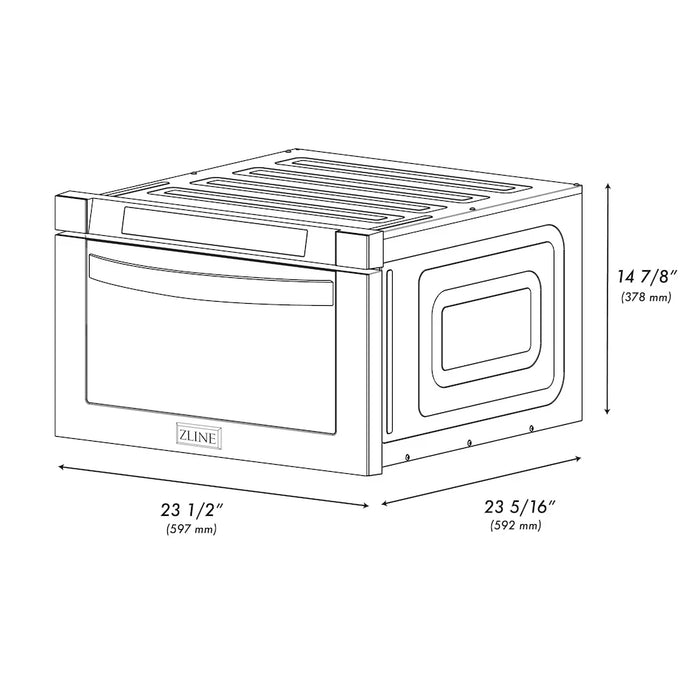 ZLINE 30 " Package Range RGB-30, Range Hood BSKBN, Microwave MWD-1 , Dishwasher DW-BS-24,  4KP-RGBRH30-MWDW09K