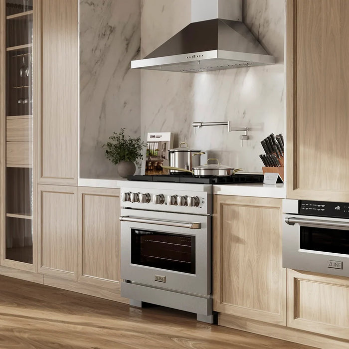 ZLINE 36" Paramount Dual Fuel Range DuoPro™ Cooktop, Electric Convection Oven PSDRS-WM-3609K
