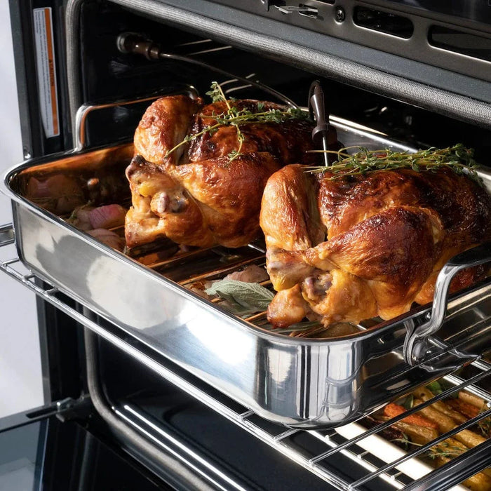 ZLINE 30" Autograph Edition Professional True Convection Single Wall Oven, Air Fry, Self Clean, White Matte, Gold WASZ-WM-30-G09K