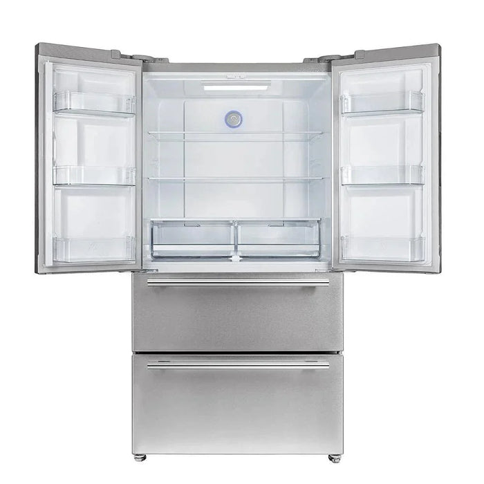 FORNO 2-Piece Appliance Package- 30" Gas Range, 36" French Door Refrigerator Stainless Steel FBDL-020-02-US09K