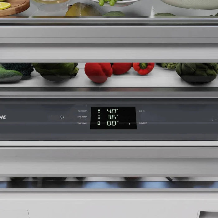 ZLINE 30" Panel Ready Built-In Bottom Freezer Refrigerator,Water Dispenser, Ice Maker,Graphite Gray, Matte Black GRBIVZ-30-MB09K