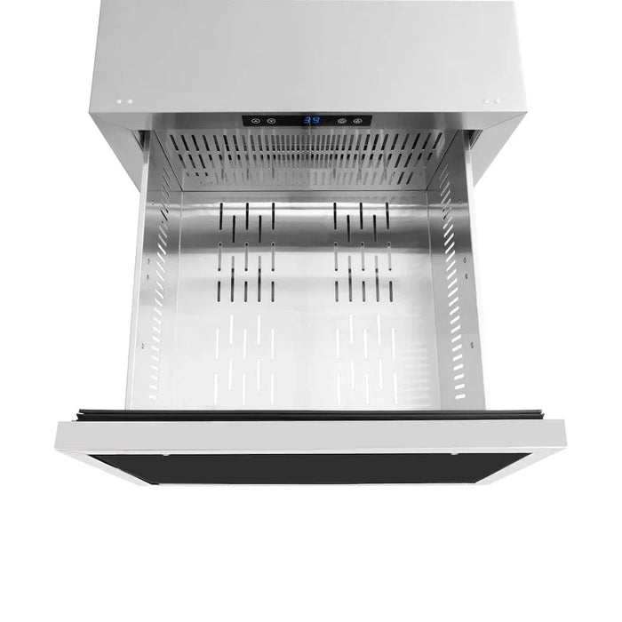ZLINE 24" Touchstone 168 Can Outdoor-Rated Dual Refrigerator Drawer, Panel Ready, RDSPO-2409K