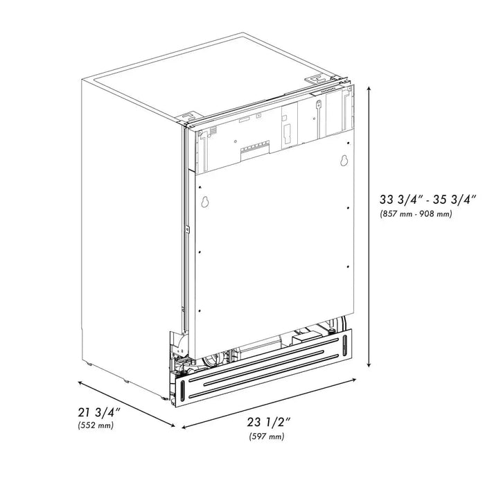 ZLINE Autograph 24" Dishwasher Stainless, Gold DWVZ-24-G09K