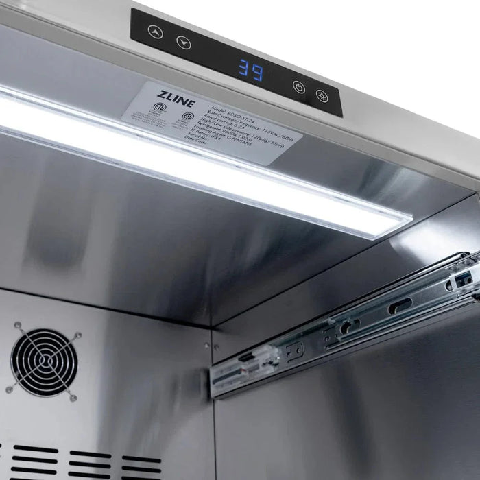 ZLINE 24" Touchstone 168 Can Outdoor-Rated Dual Refrigerator Drawer, Stainless Steel, RDSO-ST-2409K